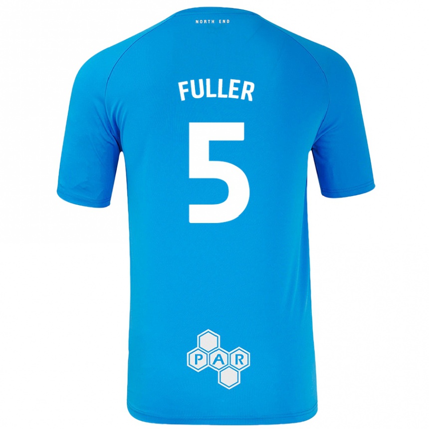 Kids Football Olivia Fuller #5 Sky Blue Away Jersey 2024/25 T-Shirt Uk