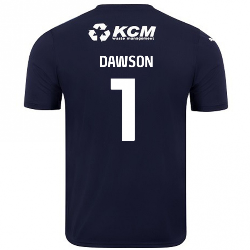 Kids Football Cameron Dawson #1 Navy Blue Away Jersey 2024/25 T-Shirt Uk