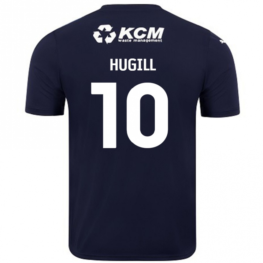 Kids Football Jordan Hugill #10 Navy Blue Away Jersey 2024/25 T-Shirt Uk