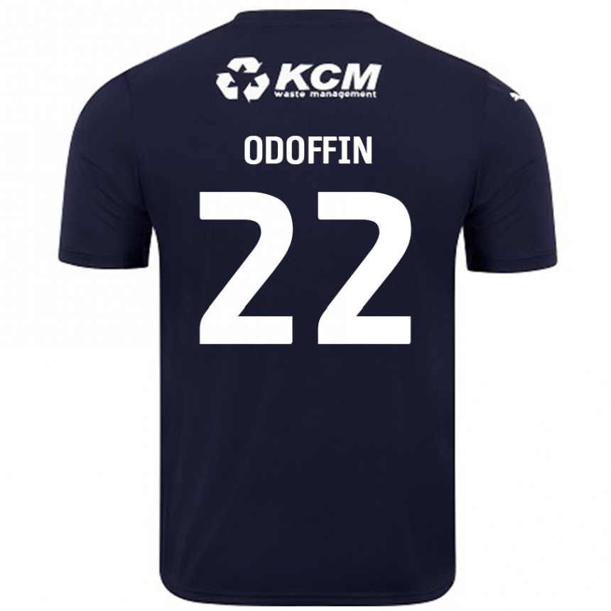 Kids Football Hakeem Odoffin #22 Navy Blue Away Jersey 2024/25 T-Shirt Uk