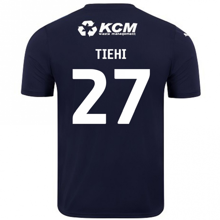 Kids Football Christ Tiehi #27 Navy Blue Away Jersey 2024/25 T-Shirt Uk