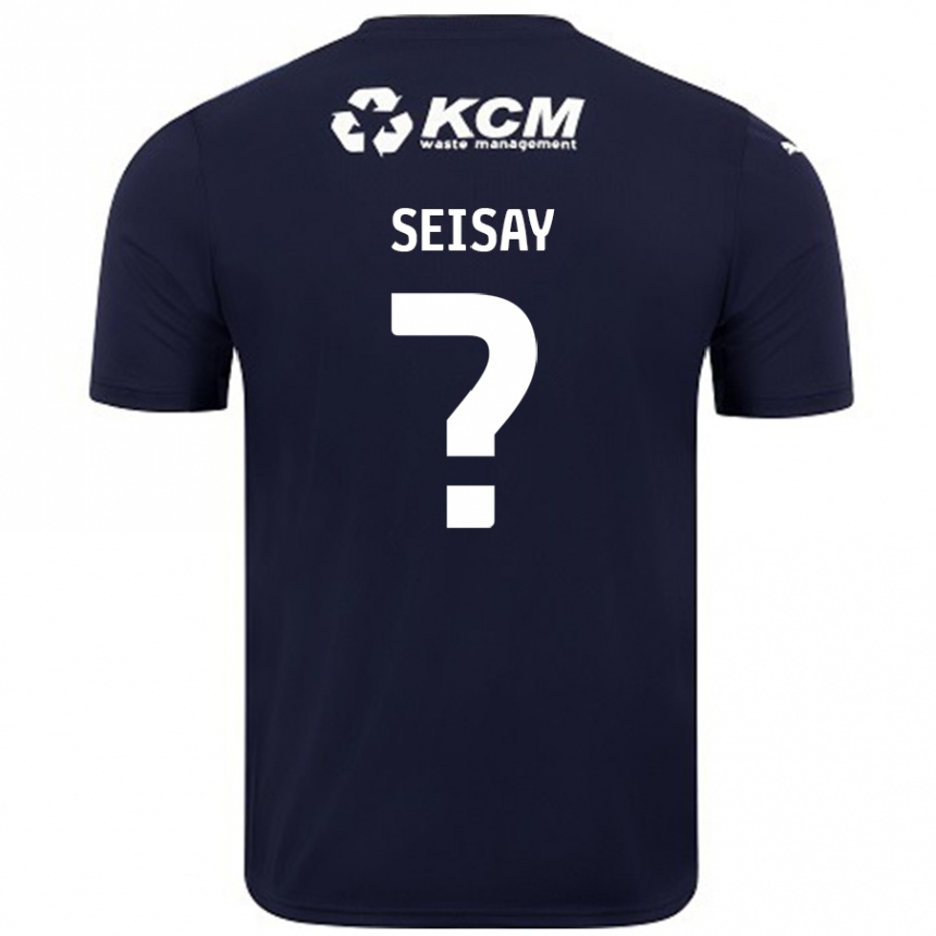 Kids Football Hamid Seisay #0 Navy Blue Away Jersey 2024/25 T-Shirt Uk