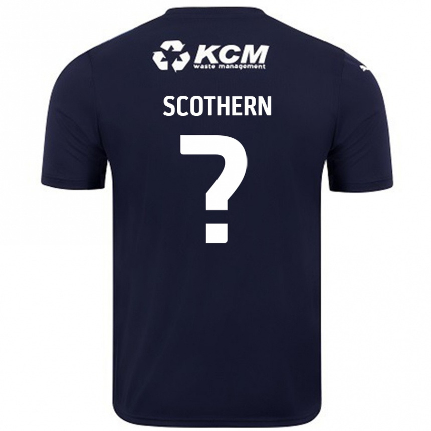 Kids Football Ben Scothern #0 Navy Blue Away Jersey 2024/25 T-Shirt Uk