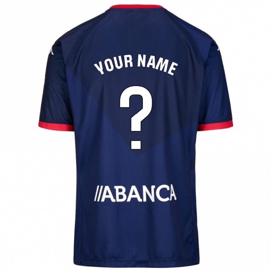 Kids Football Your Name #0 Navy Blue Away Jersey 2024/25 T-Shirt Uk