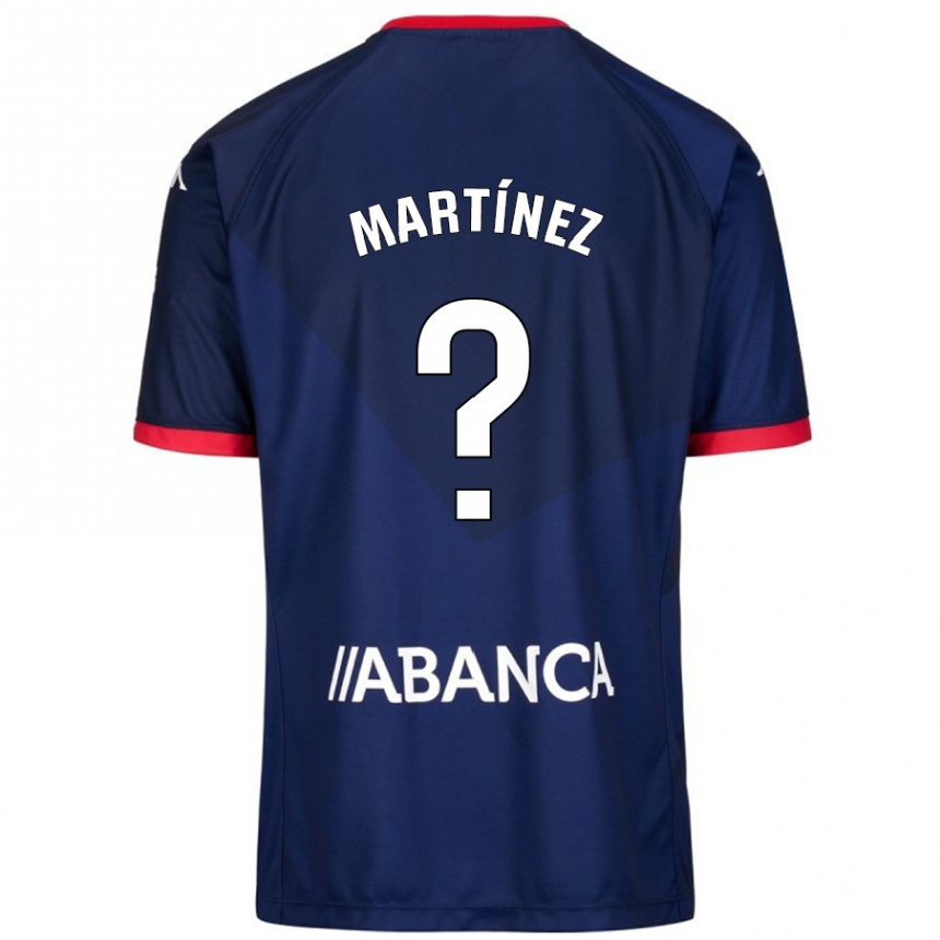 Kids Football Pablo Martínez #4 Navy Blue Away Jersey 2024/25 T-Shirt Uk