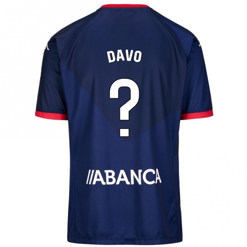 Kids Football Davo #11 Navy Blue Away Jersey 2024/25 T-Shirt Uk