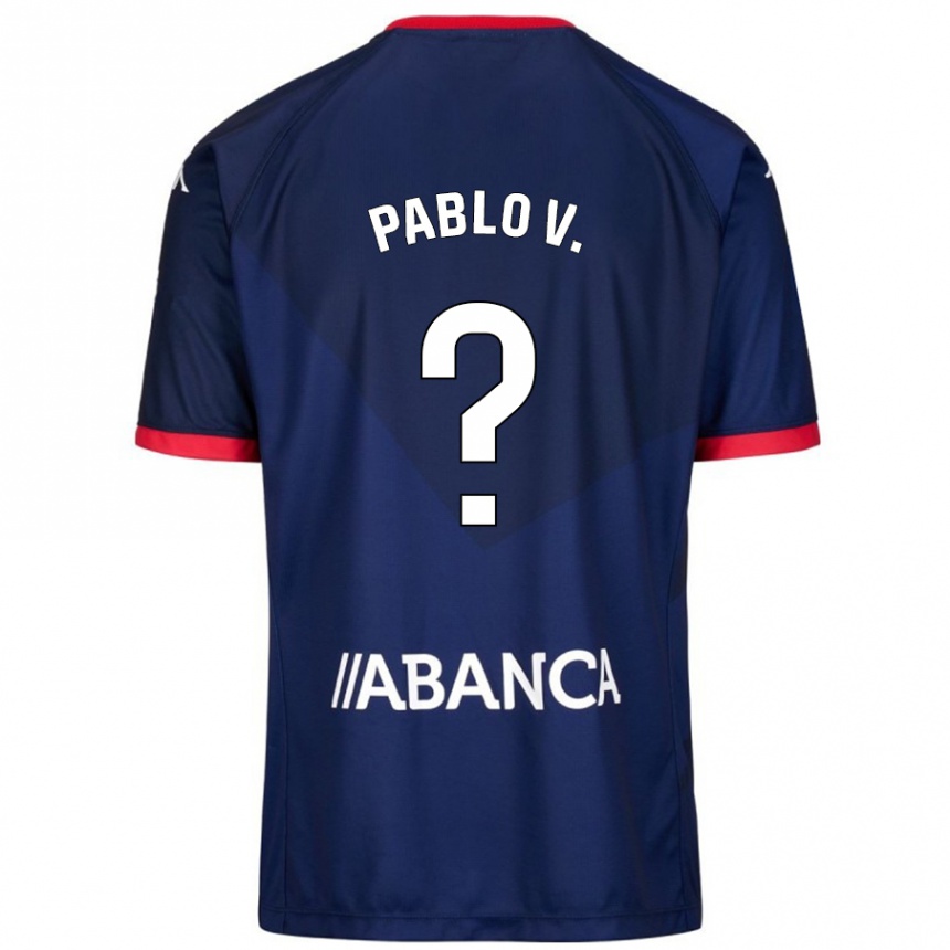 Kids Football Pablo Vázquez #15 Navy Blue Away Jersey 2024/25 T-Shirt Uk