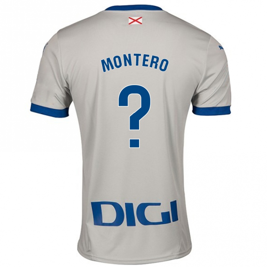 Kids Football Rubén Montero #0 Light Gray Away Jersey 2024/25 T-Shirt Uk