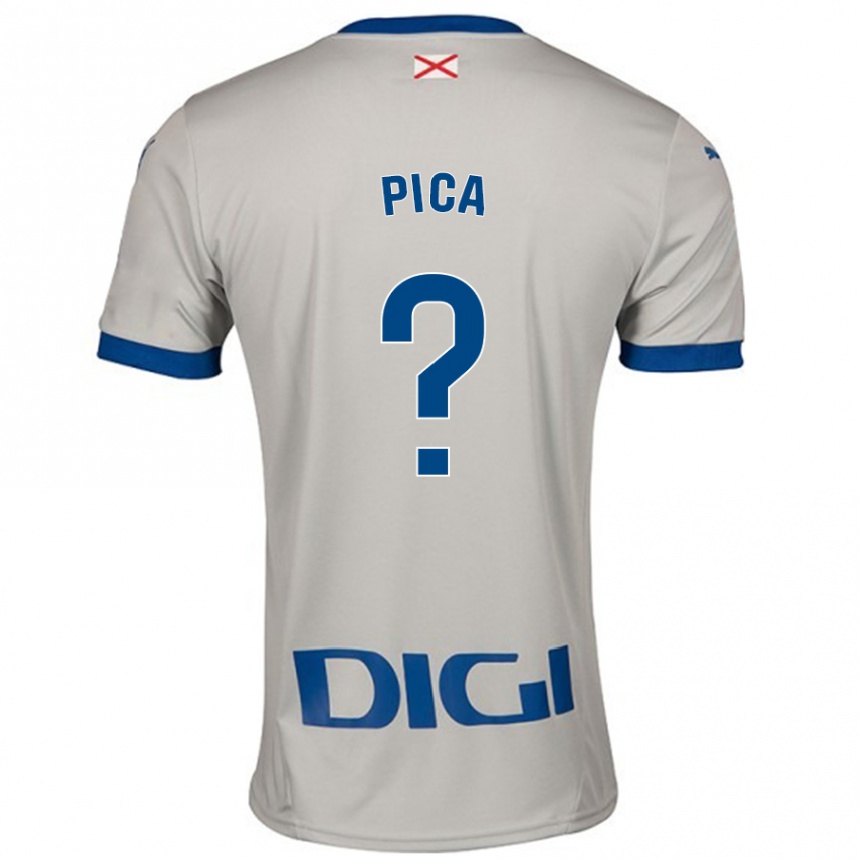 Kids Football Adrián Pica #0 Light Gray Away Jersey 2024/25 T-Shirt Uk