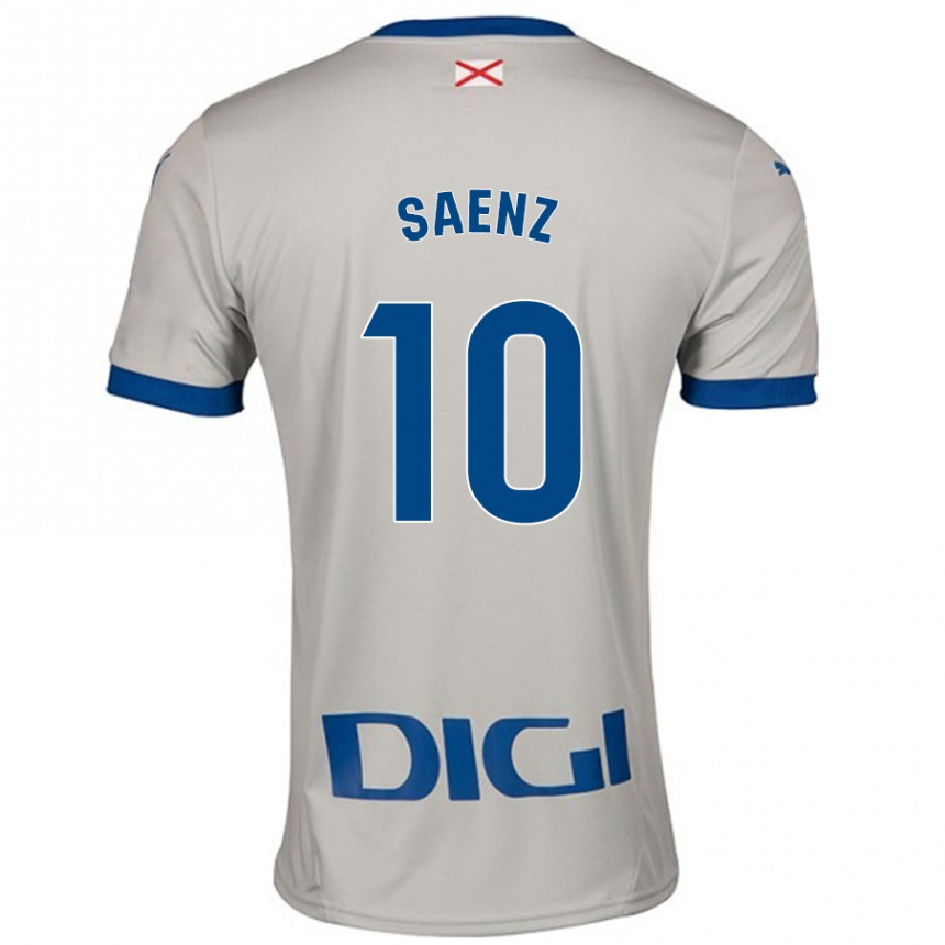 Kids Football Iñaki Saenz #10 Light Gray Away Jersey 2024/25 T-Shirt Uk