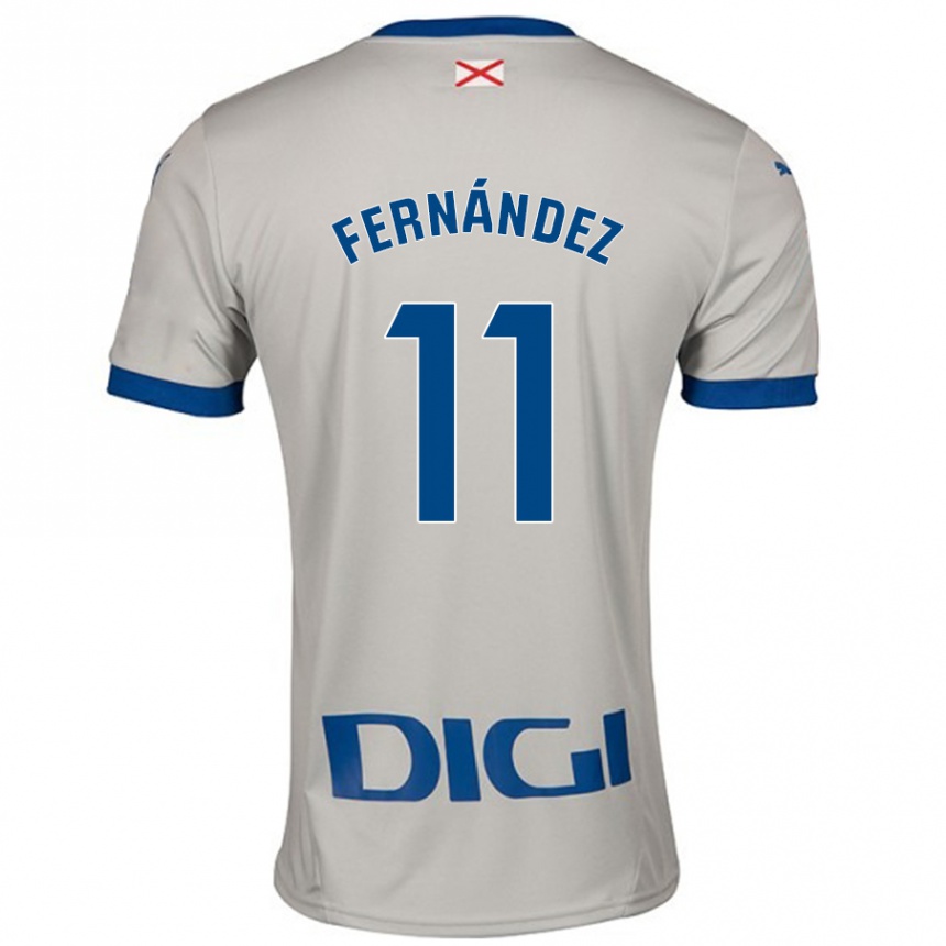 Kids Football Imanol Fernández #11 Light Gray Away Jersey 2024/25 T-Shirt Uk