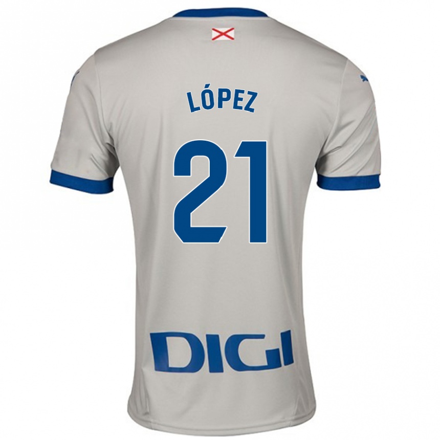 Kids Football Juanma López #21 Light Gray Away Jersey 2024/25 T-Shirt Uk