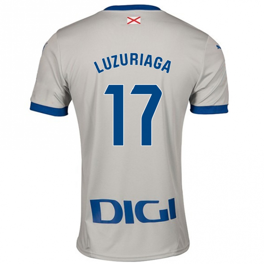 Kids Football Judith Luzuriaga #17 Light Gray Away Jersey 2024/25 T-Shirt Uk