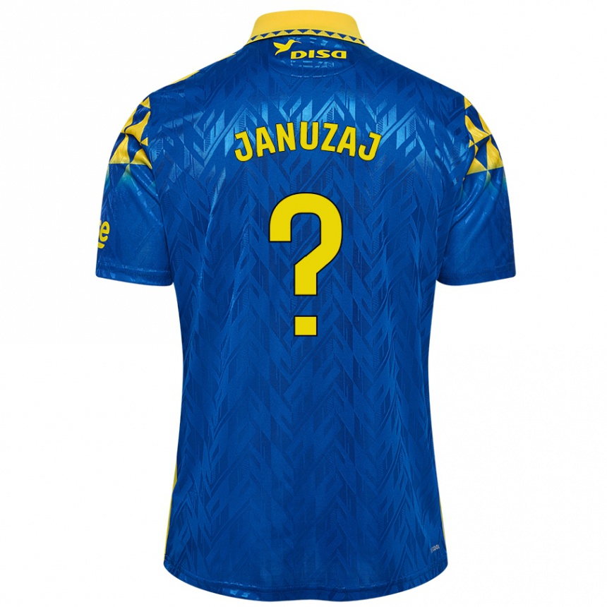 Kids Football Adnan Januzaj #0 Blue Yellow Away Jersey 2024/25 T-Shirt Uk