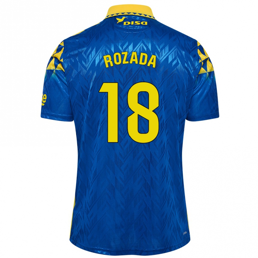 Kids Football Viti Rozada #18 Blue Yellow Away Jersey 2024/25 T-Shirt Uk