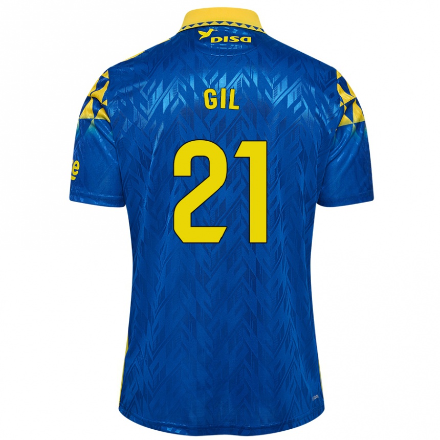 Kids Football Iván Gil #21 Blue Yellow Away Jersey 2024/25 T-Shirt Uk