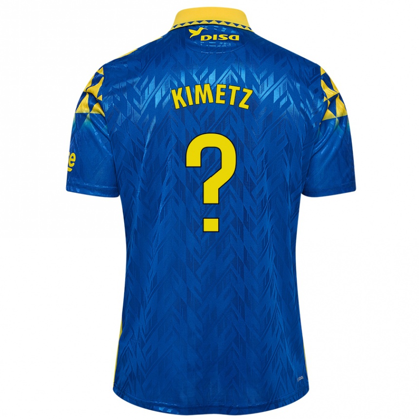 Kids Football Kimetz García #0 Blue Yellow Away Jersey 2024/25 T-Shirt Uk