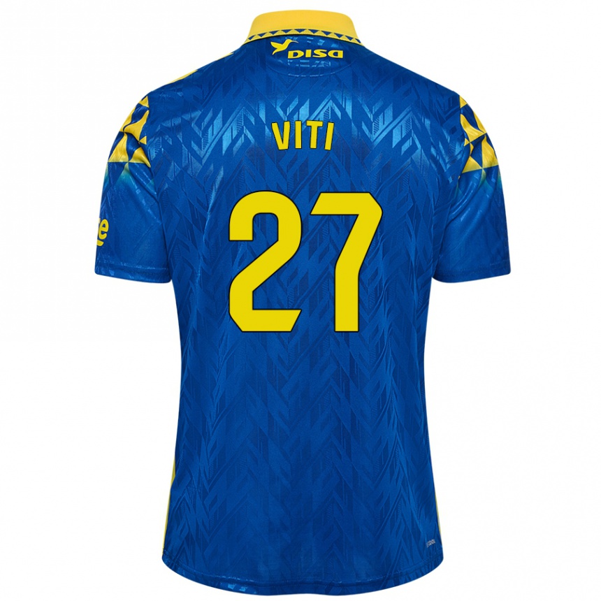 Kids Football Viti #27 Blue Yellow Away Jersey 2024/25 T-Shirt Uk