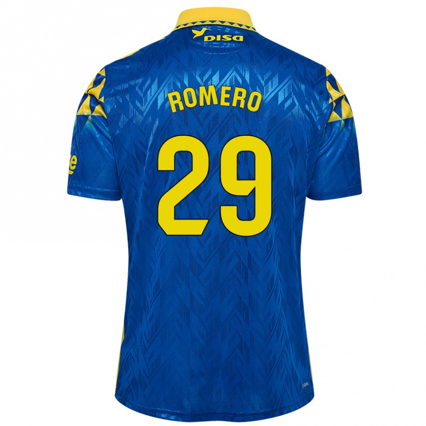 Kids Football Elías Romero #29 Blue Yellow Away Jersey 2024/25 T-Shirt Uk