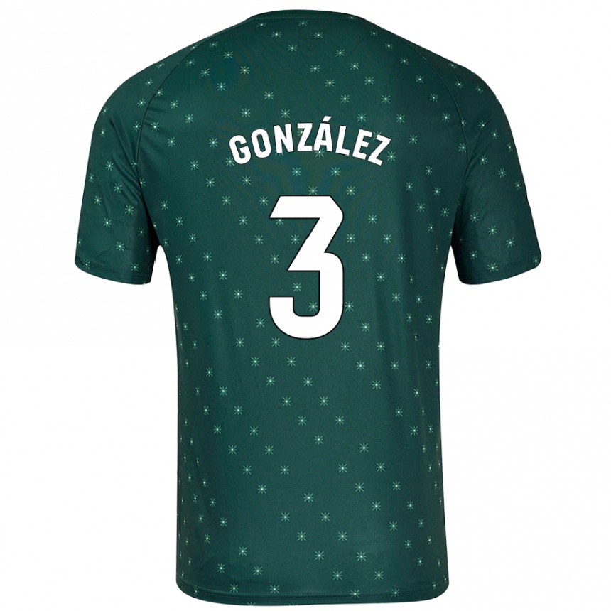 Kids Football Edgar González #3 Dark Green Away Jersey 2024/25 T-Shirt Uk