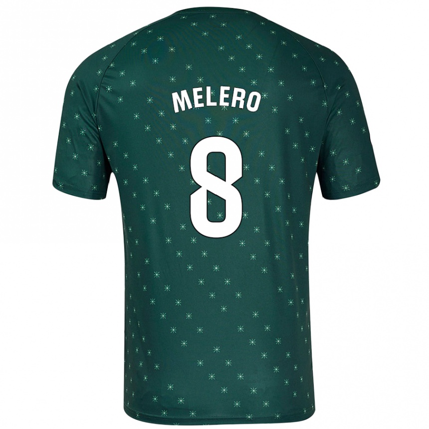 Kids Football Gonzalo Melero #8 Dark Green Away Jersey 2024/25 T-Shirt Uk