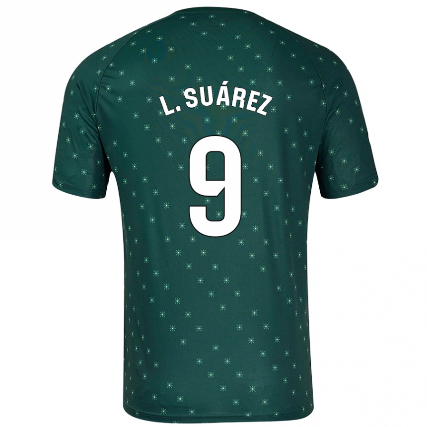 Kids Football Luis Suárez #9 Dark Green Away Jersey 2024/25 T-Shirt Uk