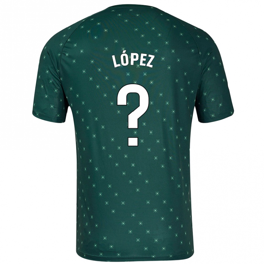 Kids Football Jesús López #0 Dark Green Away Jersey 2024/25 T-Shirt Uk