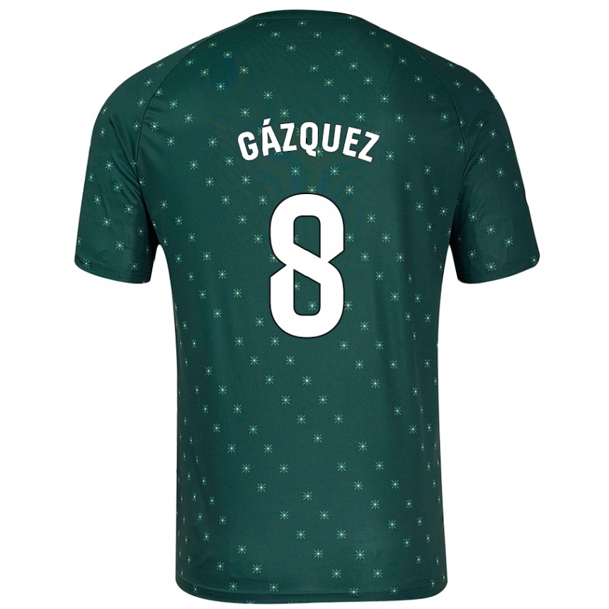 Kids Football Joan Gázquez #8 Dark Green Away Jersey 2024/25 T-Shirt Uk