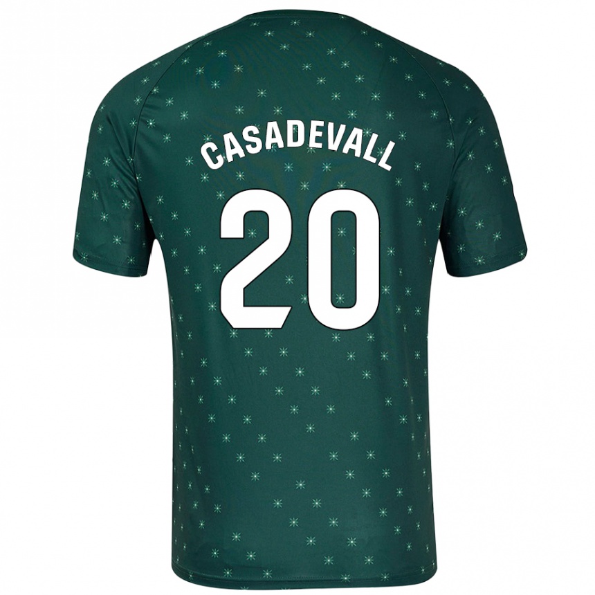 Kids Football Marçal Casadevall #20 Dark Green Away Jersey 2024/25 T-Shirt Uk