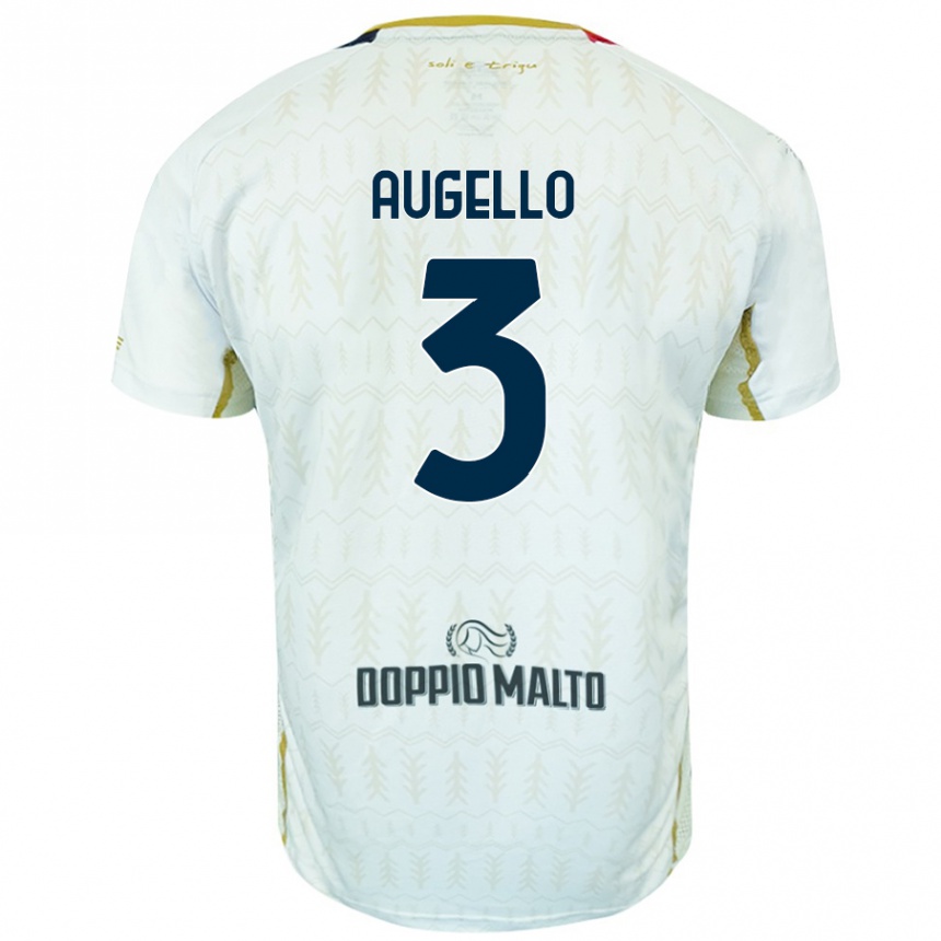 Kids Football Tommaso Augello #3 White Away Jersey 2024/25 T-Shirt Uk