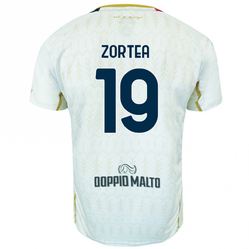 Kids Football Nadir Zortea #19 White Away Jersey 2024/25 T-Shirt Uk