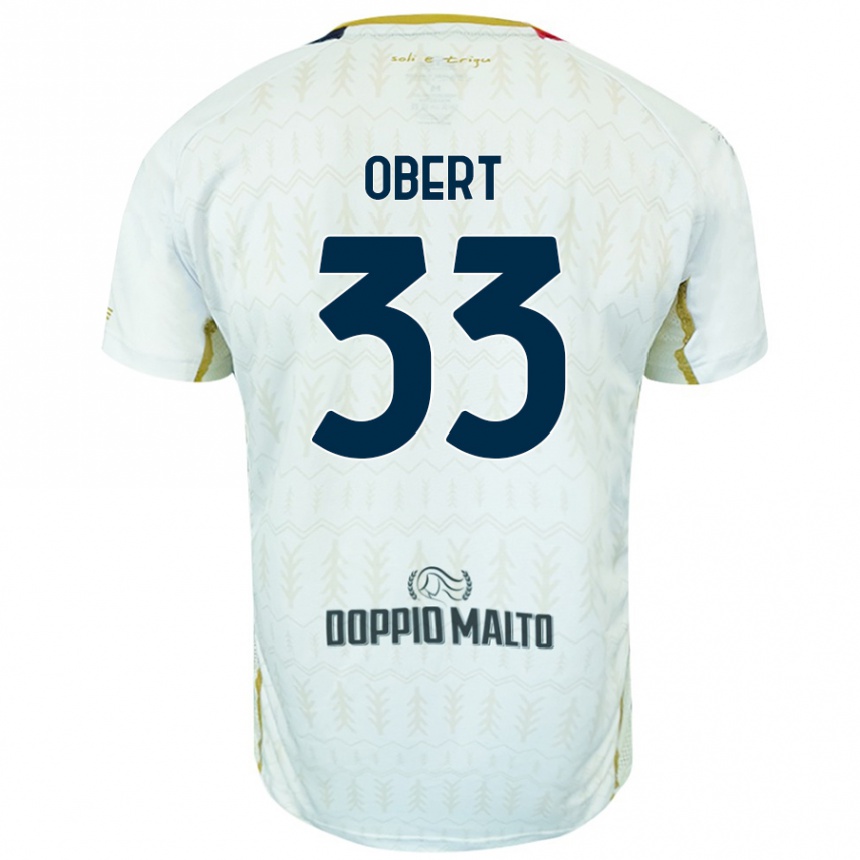 Kids Football Adam Obert #33 White Away Jersey 2024/25 T-Shirt Uk