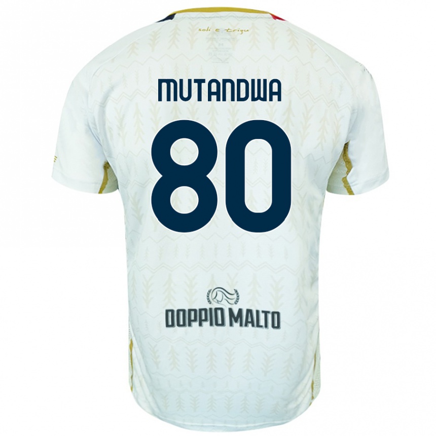 Kids Football Kingstone Mutandwa #80 White Away Jersey 2024/25 T-Shirt Uk