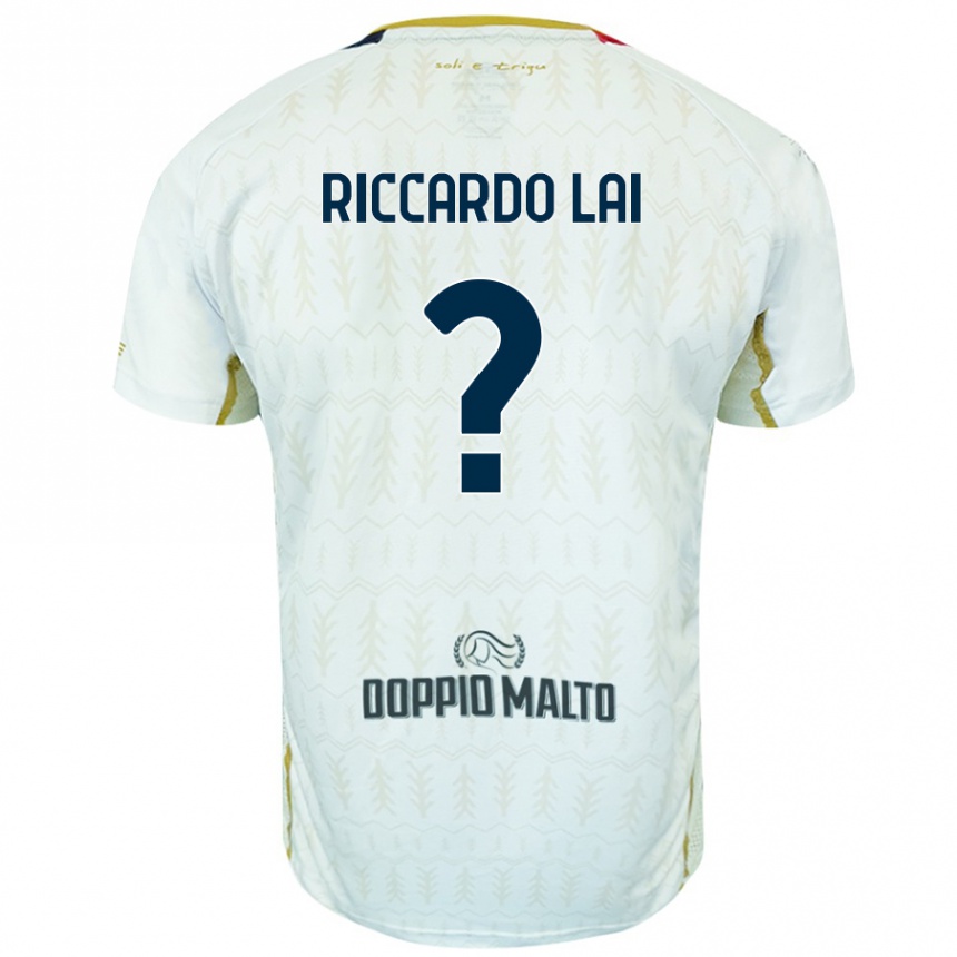 Kids Football Riccardo Lai #0 White Away Jersey 2024/25 T-Shirt Uk