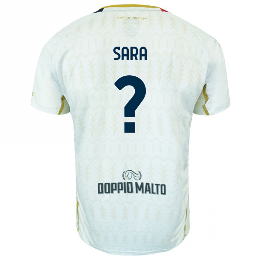 Kids Football Riccardo Sara #0 White Away Jersey 2024/25 T-Shirt Uk