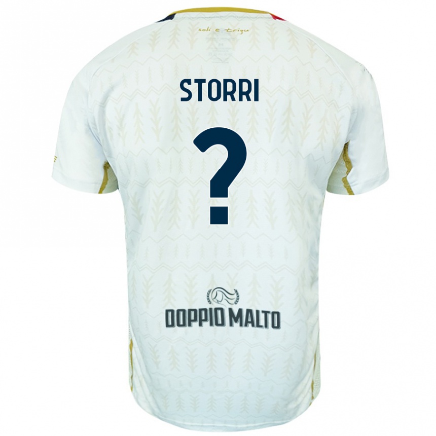 Kids Football Leonardo Storri #0 White Away Jersey 2024/25 T-Shirt Uk