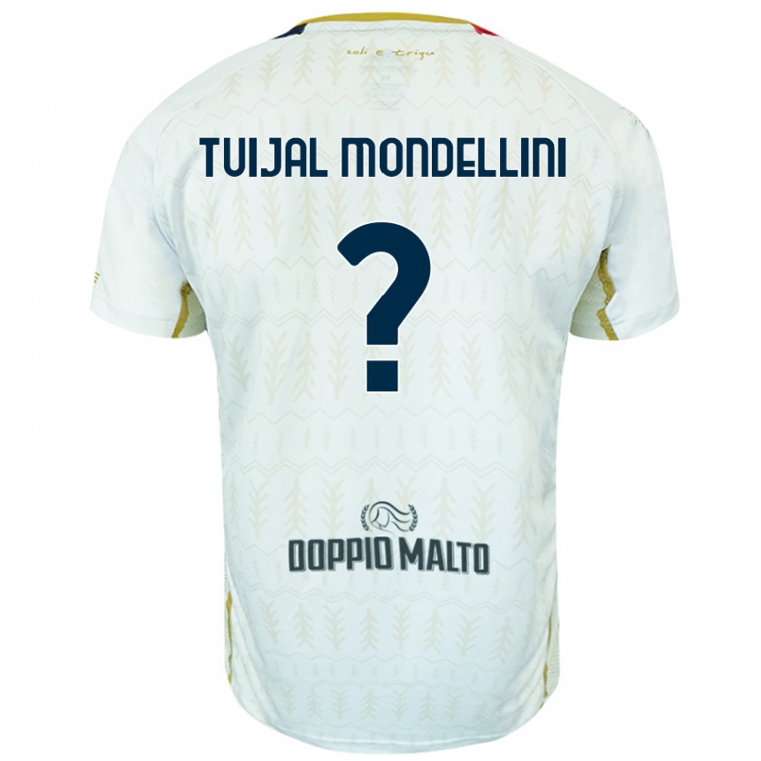 Kids Football Luca Tuijal Mondellini #0 White Away Jersey 2024/25 T-Shirt Uk