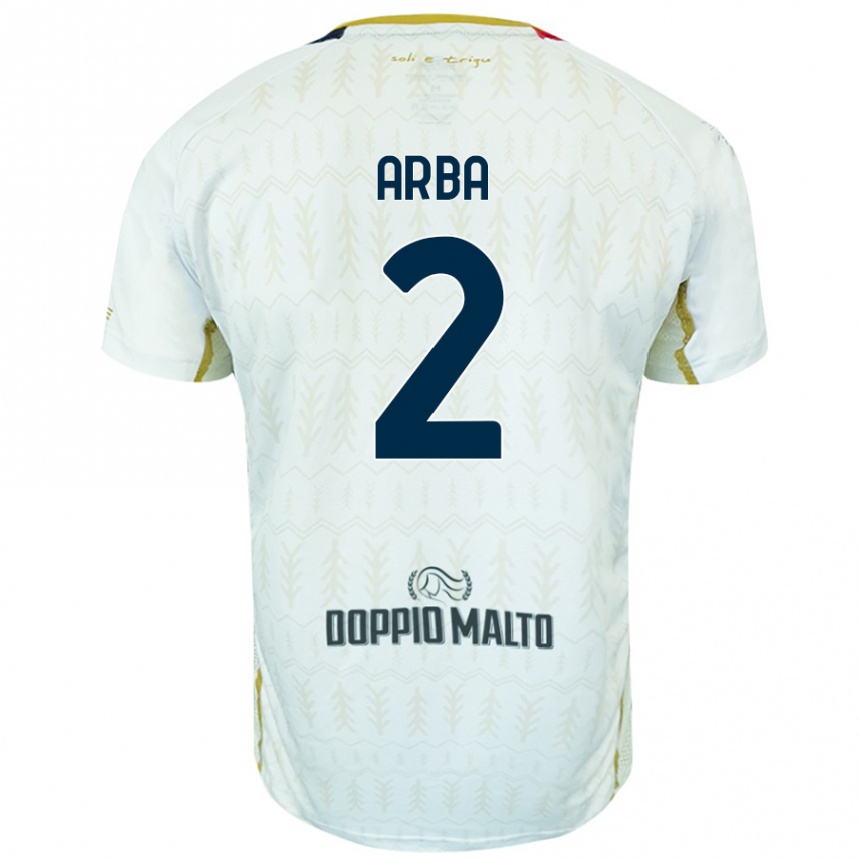 Kids Football Federico Arba #2 White Away Jersey 2024/25 T-Shirt Uk