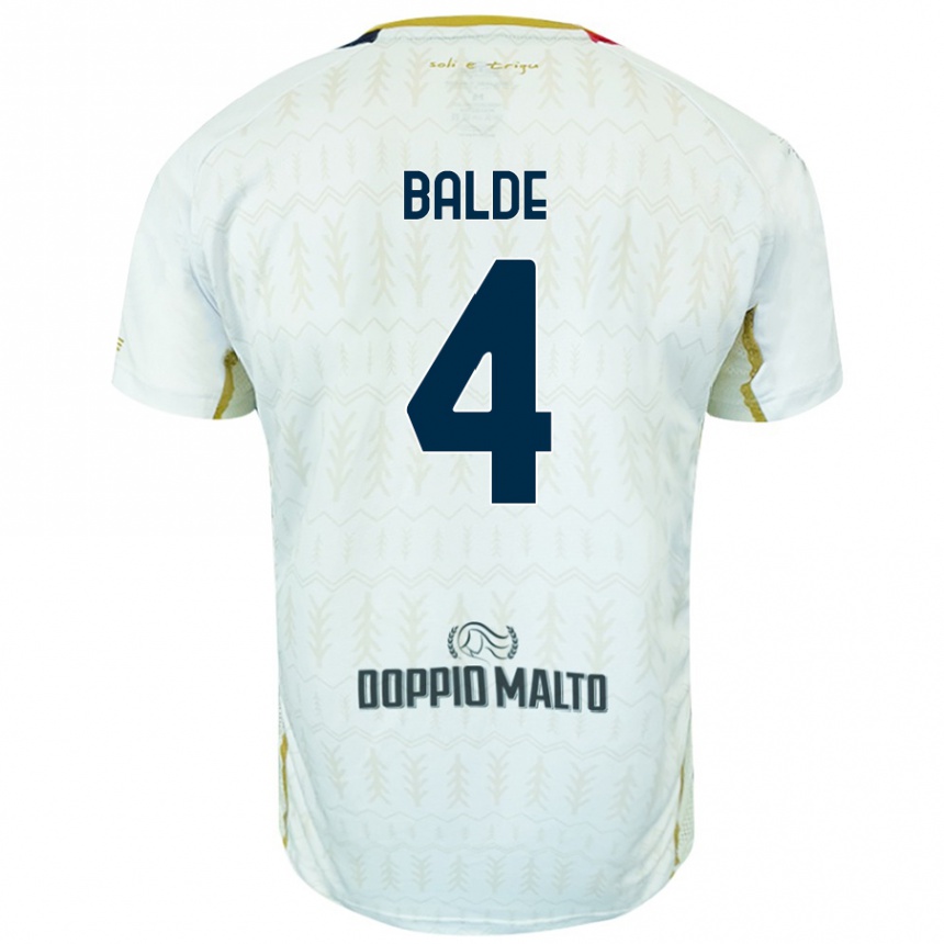 Kids Football Mamadou Balde #4 White Away Jersey 2024/25 T-Shirt Uk