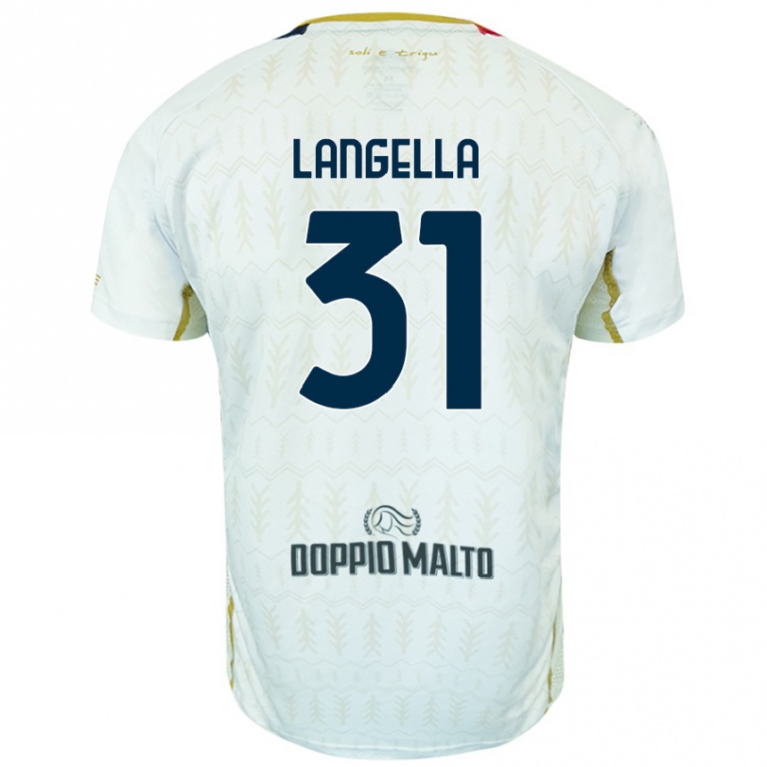 Kids Football Matteo Langella #31 White Away Jersey 2024/25 T-Shirt Uk