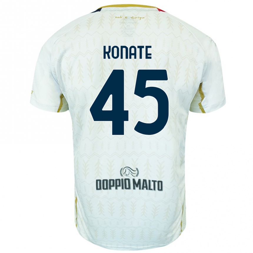 Kids Football Ismael Konate #45 White Away Jersey 2024/25 T-Shirt Uk