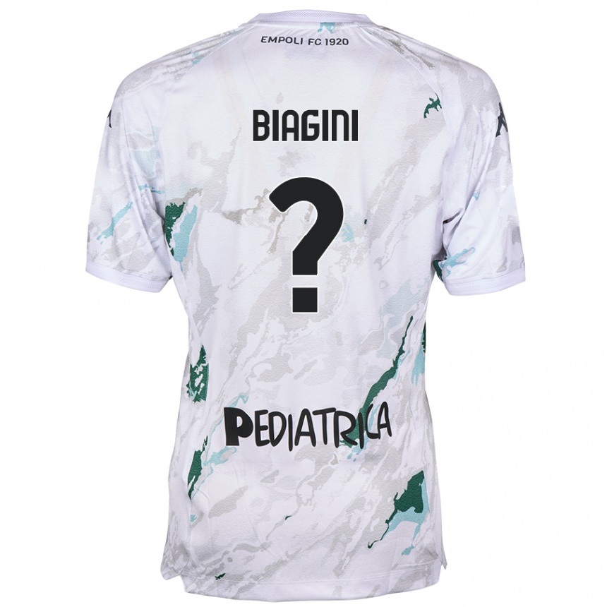 Kids Football Valerio Biagini #0 Grey Away Jersey 2024/25 T-Shirt Uk