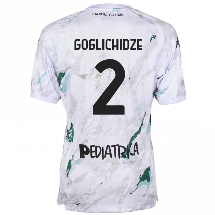 Kids Football Saba Goglichidze #2 Grey Away Jersey 2024/25 T-Shirt Uk