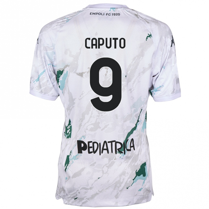 Kids Football Francesco Caputo #9 Grey Away Jersey 2024/25 T-Shirt Uk