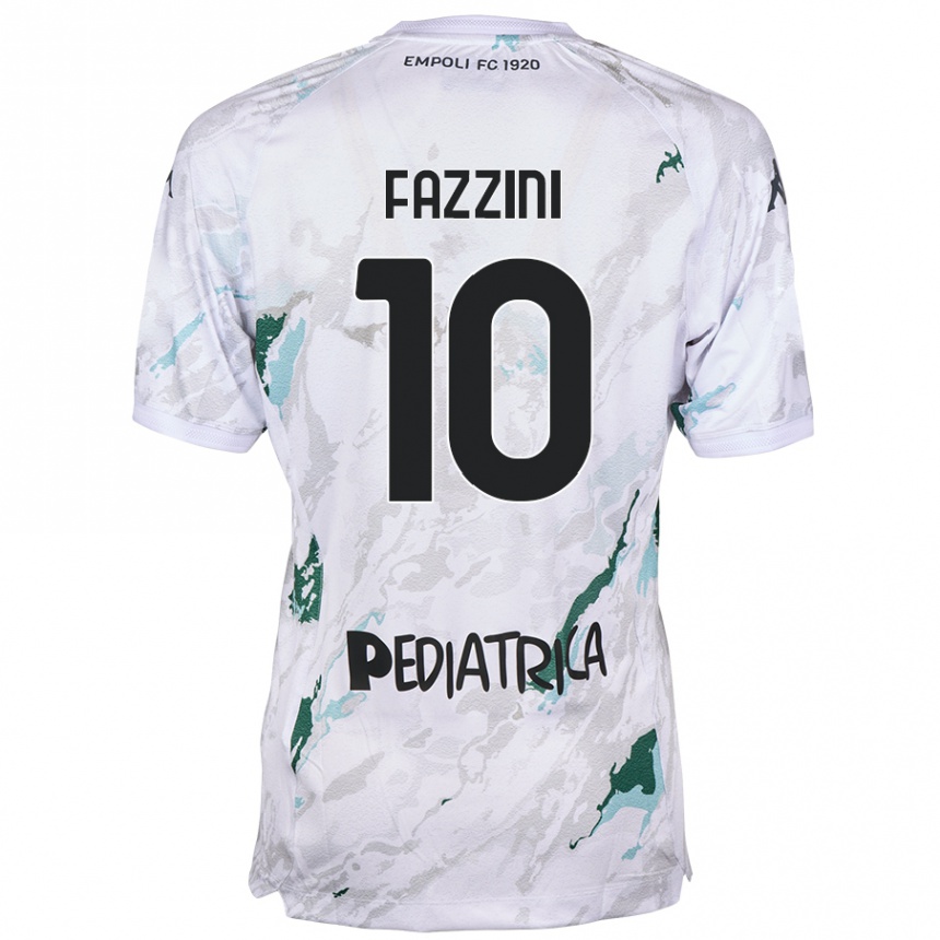 Kids Football Jacopo Fazzini #10 Grey Away Jersey 2024/25 T-Shirt Uk