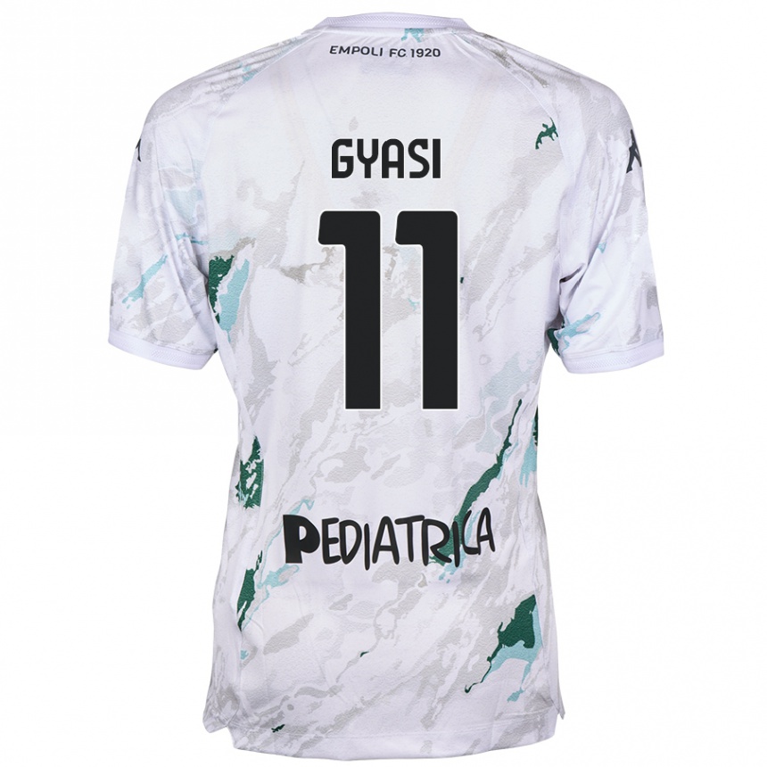 Kids Football Emmanuel Gyasi #11 Grey Away Jersey 2024/25 T-Shirt Uk