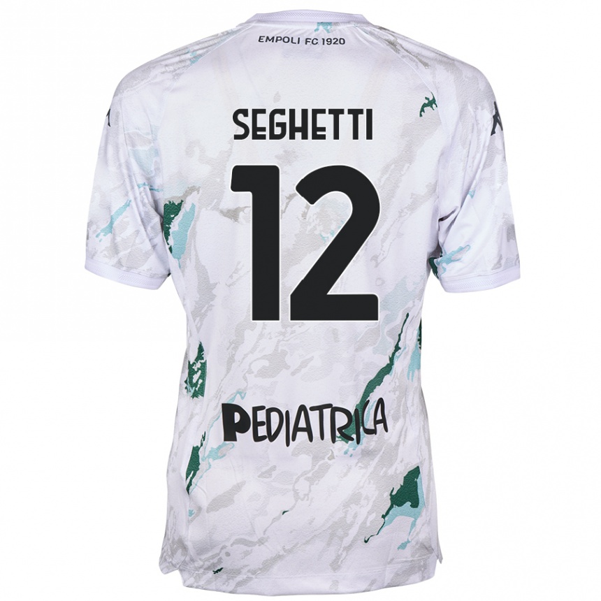 Kids Football Jacopo Seghetti #12 Grey Away Jersey 2024/25 T-Shirt Uk