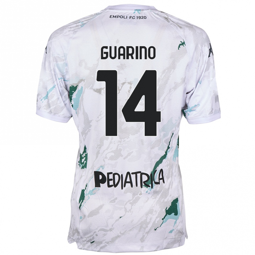 Kids Football Gabriele Guarino #14 Grey Away Jersey 2024/25 T-Shirt Uk