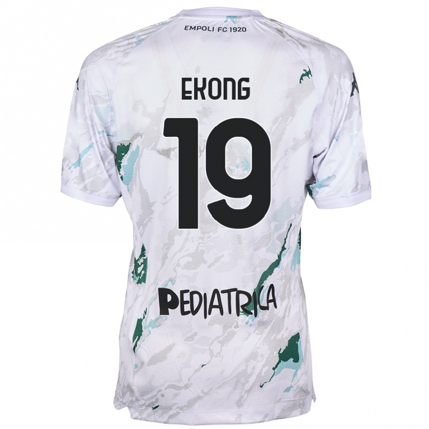 Kids Football Emmanuel Ekong #19 Grey Away Jersey 2024/25 T-Shirt Uk