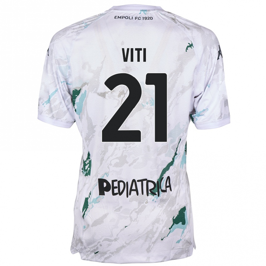 Kids Football Mattia Viti #21 Grey Away Jersey 2024/25 T-Shirt Uk